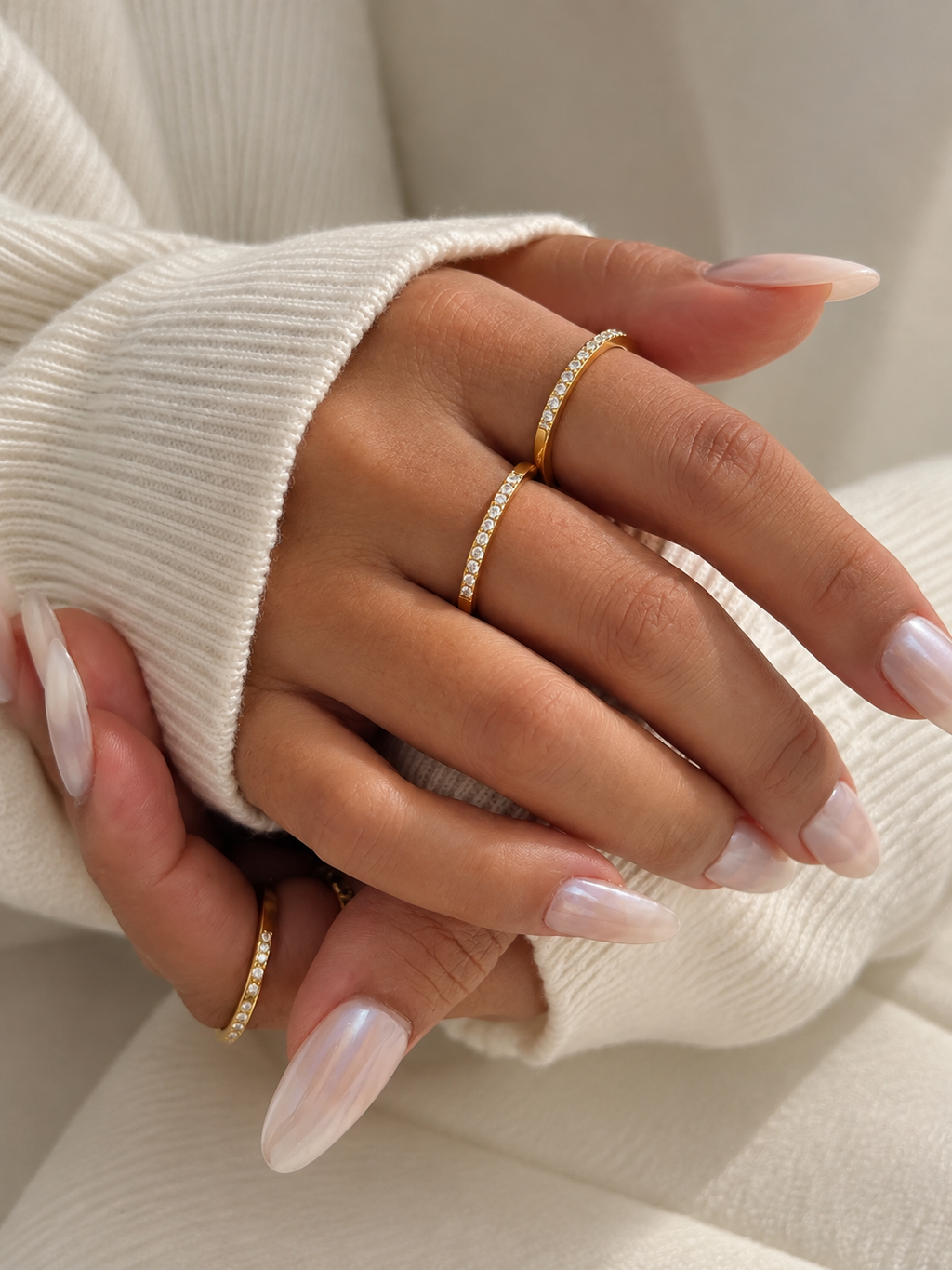 Élodie Eternity Ring. 18k Gold PVD