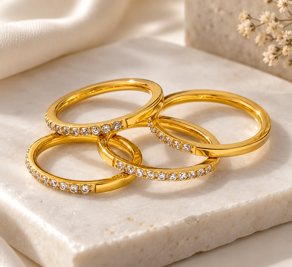 Élodie Eternity Ring. 18k Gold PVD